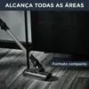 A vacuum cleaner head is shown on a wooden floor, with a dark cabinet in the background. Voir les images du produit
