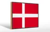 Holzschild Flagge Dänemark 30x20cm Retro Flag of Denmark Produktbild-Vorschau 1