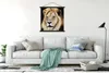 MuchoWow® Textilposter Löwen - Farben - Raubtier 90x90 cm Produktbild-Vorschau 3