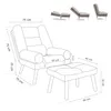 Idohome - Ausklappbarer Sessel mit Fußhocker LILA Produktbild-Vorschau 7