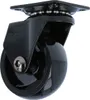 Schwarze Möbelrolle Polyurethan Lenkrolle modernes Design Produktbild-Vorschau 1