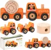 CUBIKA Traktor mit Anhängerkupplung - Holzpuzzle mit Magnet Produktbild-Vorschau 9