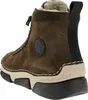 A brown boot with fur lining is shown from the side and back. Náhled obrázku produktu