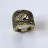 Edelstahl Ring Strass Herz Gr. 59 = 18,8 mm Bronze Produktbild-Vorschau 2