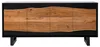 home24 Massives Sideboard - Akazie / Akazie Schwarz Produktbild-Vorschau 3