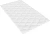 A white quilted topper or mattress protector is shown from a diagonal angle on a white background. Produktbild-Vorschau