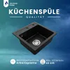 VBChome Granitspüle 44 x 44 cm Schwarz Einzelbecken Produktbild-Vorschau 3