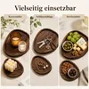com-four® 2x Tabletten van acaciahout - organisch gevormde Productafbeelding-voorbeeld 4