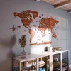 Carte du monde en bois art mural - 3D carte d'affichage en Voir les images du produit 1