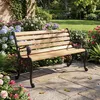Gartenbank HWC-O25, Sitzbank Parkbank Holzbank 2-Sitzer, Produktbild-Vorschau 9