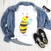 Mr. & Mrs. Panda Größe L T-Shirt Biene Happy - Weiß - Produktbild-Vorschau 2
