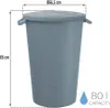 Plastová nádoba SMOOTH s úchyty 80 l - barva: světle šedá Anteprima dell’immagine prodotto 5