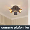 ZMH Deckenleuchte 3 Flammig Deckenlampe Schwarz Rund Produktbild-Vorschau 3