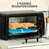 HOMCOM Mini Backofen 10 Liter 750W Kleiner Elektrobackofen, Produktbild-Vorschau 5