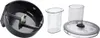 Three parts of a food processor attachment are displayed against a white background. Produktbild-Vorschau