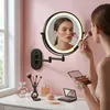 Rea Lustro Ścienne Dwustronne Kosmetyczne Led Glow Czarne Podgląd zdjęcia produktu 3