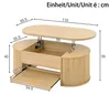Wohnzimmer-Möbelset mit Couchtisch und TV-Ständer, Tisch Produktbild-Vorschau 7