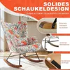 HomeMiYN Schaukelstuhl, Metallrahmen, Holzsockel, Produktbild-Vorschau 4
