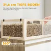 PawHut Hamsterkäfig aus Holz 3 Etagen Nagerkäfig mit Wippe Produktbild-Vorschau 5