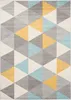 A flat lay of a geometric patterned rug. Náhľad obrázku produktu