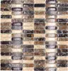 Glasmosaik mit Naturstein XIC S1255 braun/beige 32,2x31 cm Produktbild-Vorschau 1