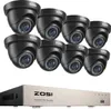 ZOSI 8CH 2MP Dome Überwachungskamera Set mit Kabel, 8 Kanal Produktbild-Vorschau 1