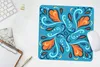 MuchoWow® Mauspad Mousepad Federn - Blau - Muster 30x30 cm Produktbild-Vorschau 5