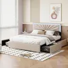 INONEFT Boxspringbed 160x200 met 4 lades, Gestoffeerd Productafbeelding-voorbeeld 14