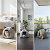 Relaxdays Katzenhöhle mit Katzenohren, Katzenbett mit Produktbild-Vorschau 3