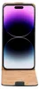 A flip case for an Apple iPhone 15 is shown open, with the phone inside. Podgląd zdjęcia produktu