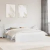 vidaXL Bettrahmen mit Kopfteil Weiß 200 x 200 cm Massives Produktbild-Vorschau 2