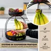 eluno Porte-objets à 2 étages avec porte-banane, corbeille Voir les images du produit 3