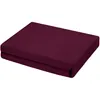 A folded burgundy fitted sheet is shown on a white background. Produktbild-Vorschau