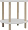 Stolik boczny 'Ves' z dolną półką 49 x Ø42 cm Biały Podgląd zdjęcia produktu 4