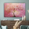 Leinwand Bilder 120x80 cm - Lebensbaum - Rosa - Gold - Produktbild-Vorschau 4