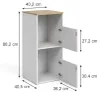 Armoire de salle de bain Vicco Viktor Blanc/Chêne Artisan Voir les images du produit 2