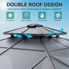 YITAHOME Pavillon 3x3 m, Winterfest Gazebo, Festem Dach, Produktbild-Vorschau 5