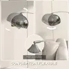 HOMCOM Lampadaire, lampe de salon arc, abat-jour argenté, Voir les images du produit 4