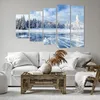 Bild auf Leinwand - Leinwandbild - 5 Teile - Wald Eis See - Produktbild-Vorschau 6