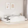 A white bed with storage drawers in a bedroom setting. Produktbild-Vorschau
