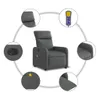 Massagesessel Elektrisch Dunkelgrau Stoff Produktbild-Vorschau 7