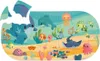 A colorful underwater scene with various sea creatures depicted as puzzle pieces. Produktbild-Vorschau