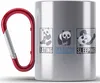 Trendation - Lustige Panda Edelstahl Tasse Karabiner Produktbild-Vorschau 1