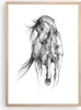 Gerahmtes Poster - Rahmen in heller Eiche - Pferd Galopp Produktbild-Vorschau 1