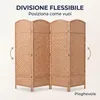 IvoQ Paravento – 4 Pannelli – 170 x 160 cm – Divisorio Anteprima dell’immagine prodotto 4