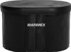 A black inflatable hot tub with a lid and the brand name MARIMEX printed on the side. Produktbild-Vorschau