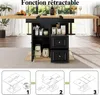 MODFU Table à Manger Extensible - Table de Cuisine avec Voir les images du produit 6