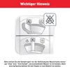Instructional diagram showing how to set a steam regulator. Produktbild-Vorschau