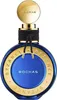 A product shot of a blue and gold perfume bottle. Podgląd zdjęcia produktu