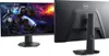 A black Dell gaming monitor is shown from the front and back, displaying a futuristic robot image on its screen. Produktbild-Vorschau